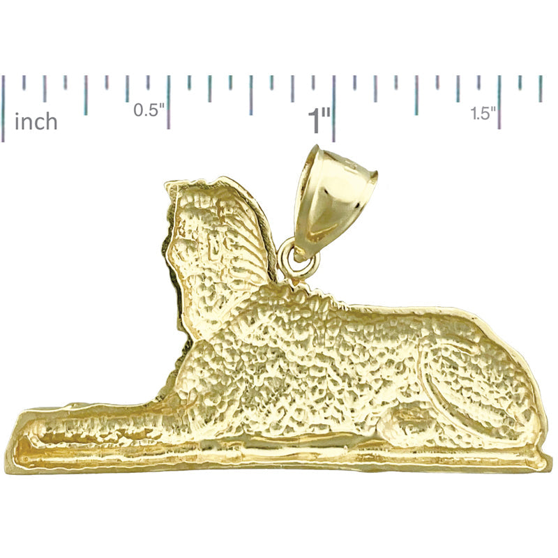 14K Gold Great Sphinx of Giza Pendant