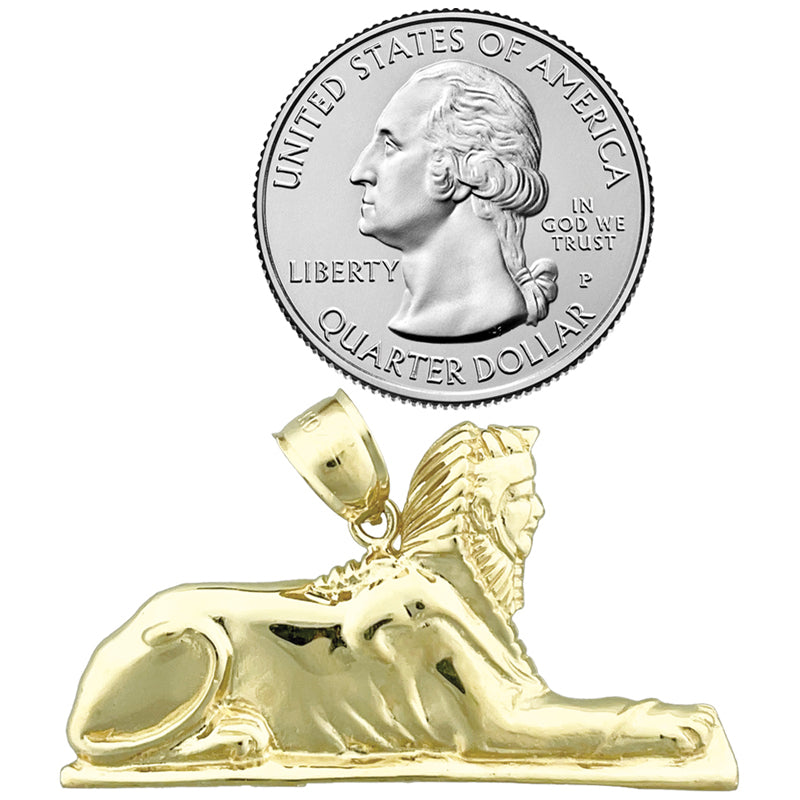 14K Gold Great Sphinx of Giza Pendant