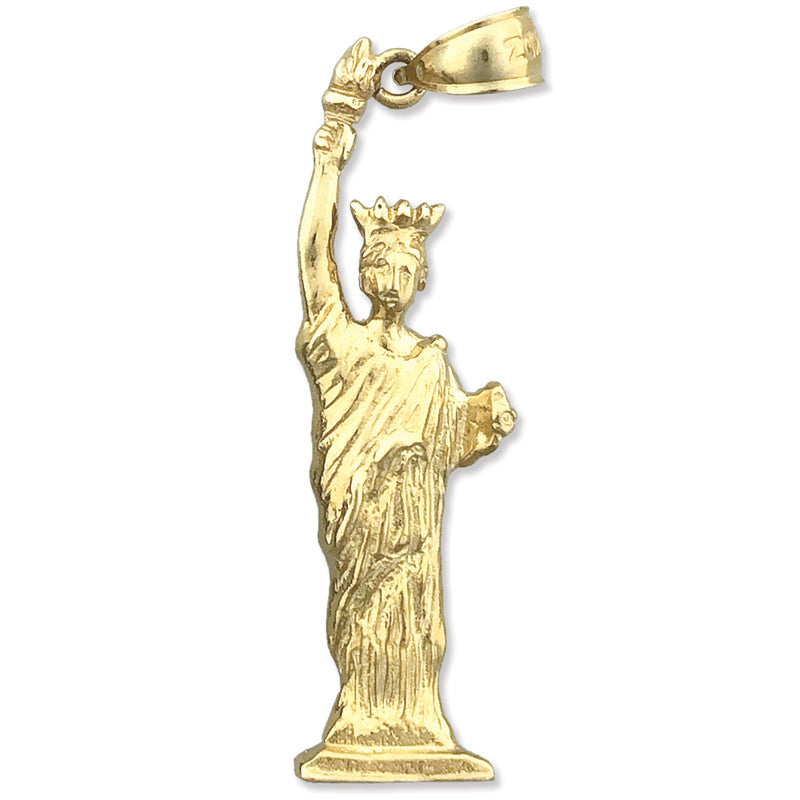 14K Gold Statue Of Liberty Pendant