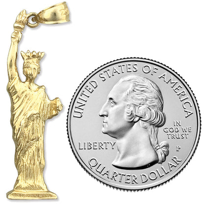 14K Gold Statue Of Liberty Pendant