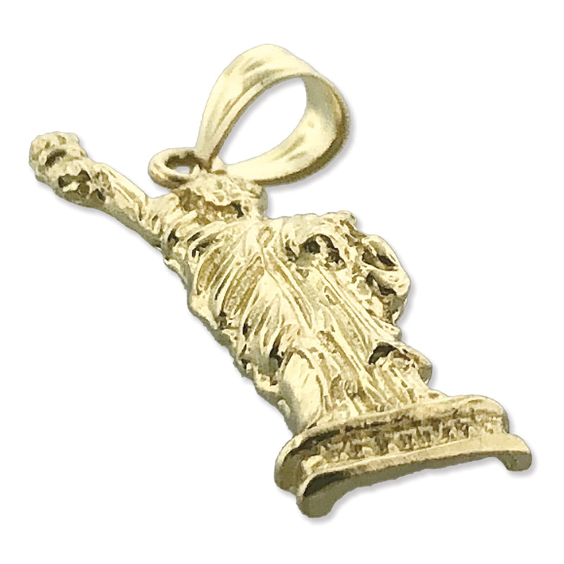 14K Gold New York Statue Of Liberty Pendant