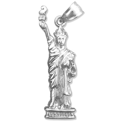 14K Gold New York Statue Of Liberty Pendant