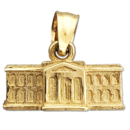 14K Gold 3D Washington DC White House Charm