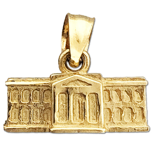 14K Gold 3D Washington DC White House Charm