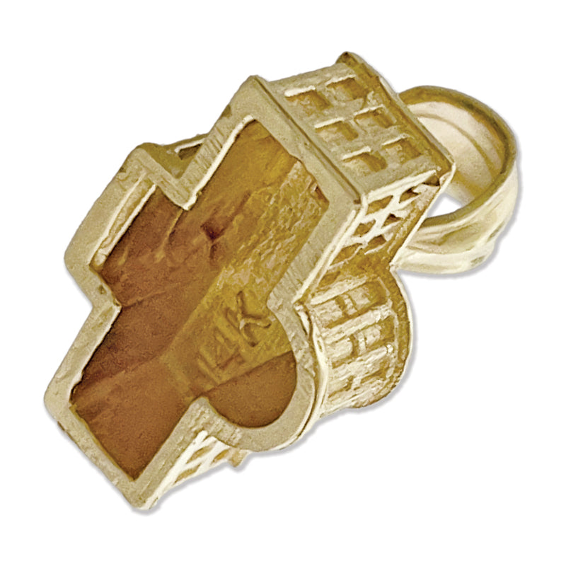 14K Gold 3D Washington DC White House Charm