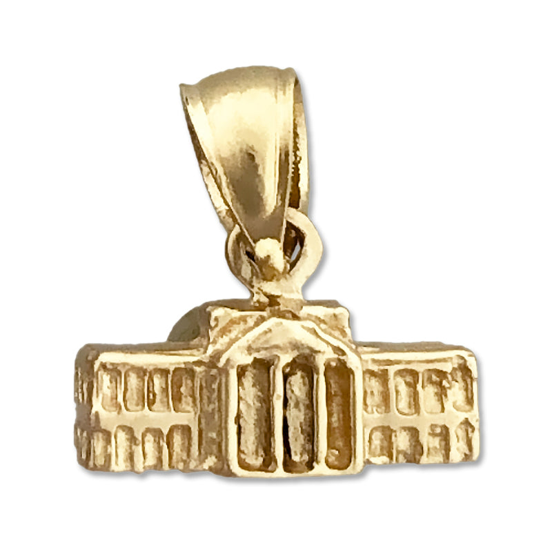14K Gold 3D White House Washington DC Charm