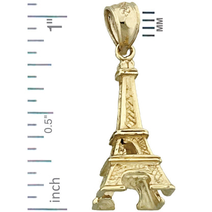 14K Gold 3D Eiffel Tower Charm