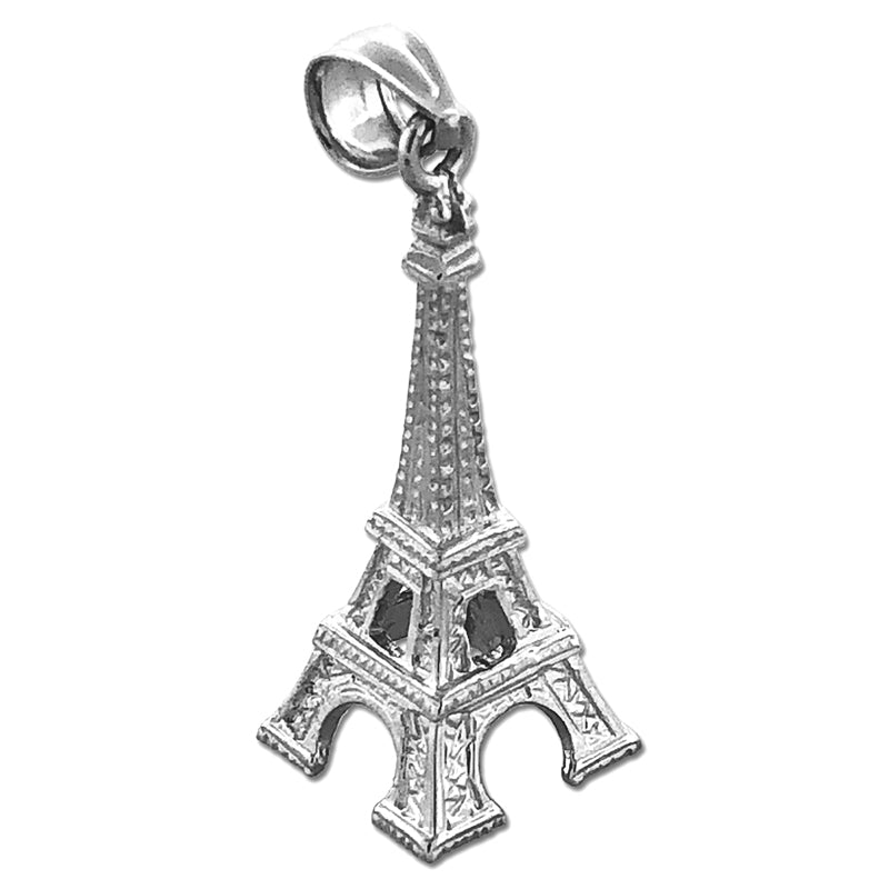 14K Gold 3-D Eiffel Tower Pendant