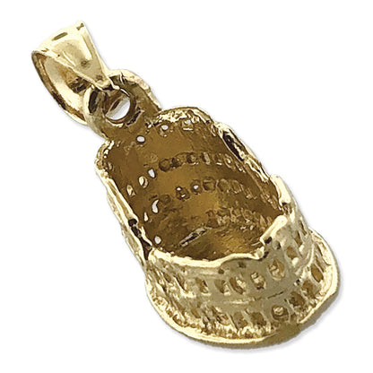 14K Gold 3D Roman Colosseum Charm