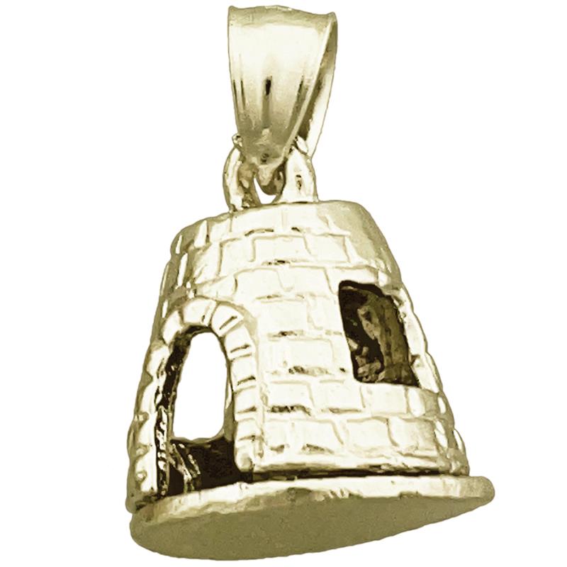 14K Gold St Croix 3D Sugar Mill Charm