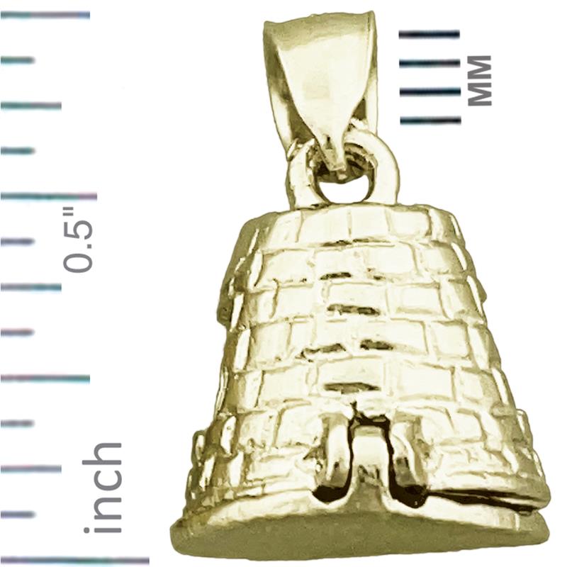 14K Gold St Croix 3D Sugar Mill Charm