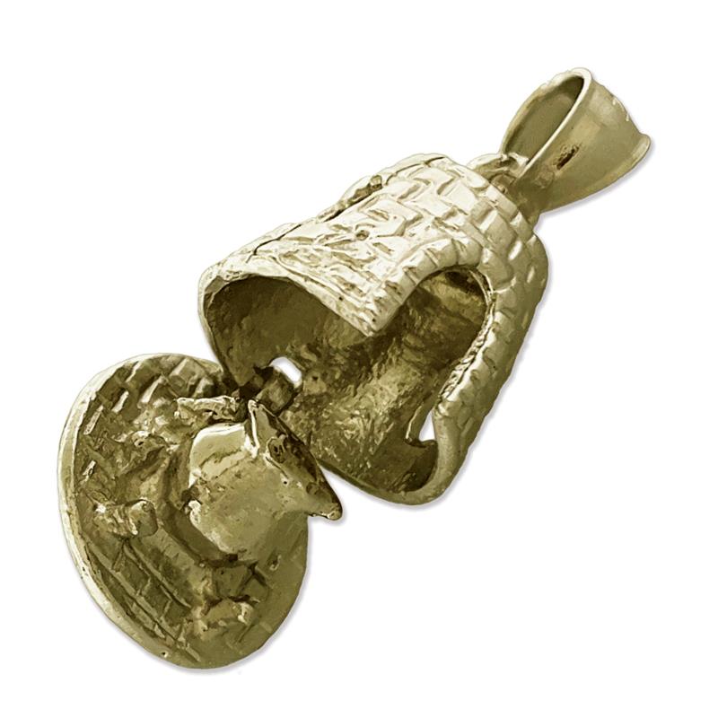 14K Gold St Croix 3D Sugar Mill Charm