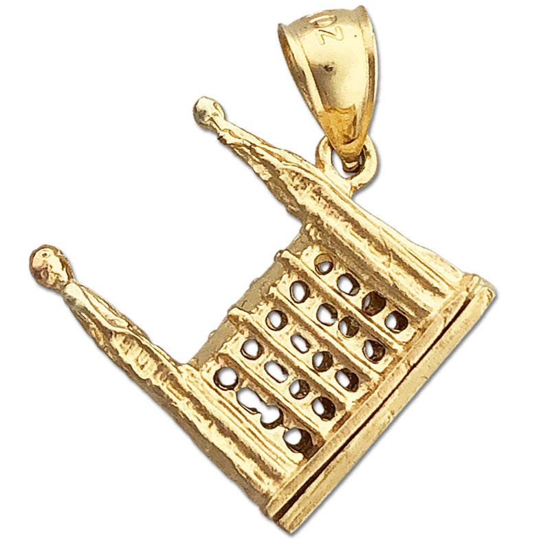 14K Gold 3D Mormon Temple Charm