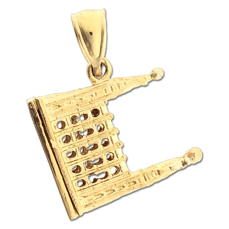 14K Gold 3D Mormon Temple Charm
