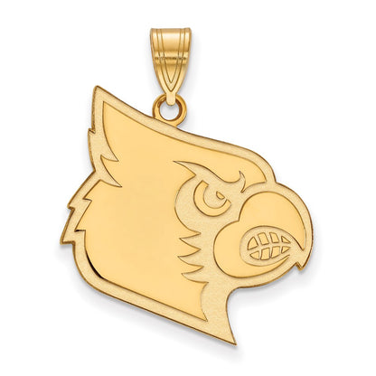 10K Yellow Gold Logoart University Of Louisville Cardinal Extra Large Pendant