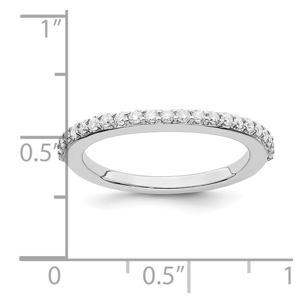True Origin 14K White Gold 1/3 carat Lab Grown Diamond VS+ F+ Complete Wedding Band Ring