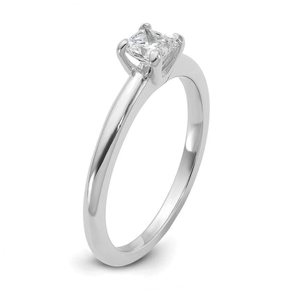 14K White Gold 1/2 carat Lab Grown Diamond VS+ F+ Princess Complete Solitaire Engagement Ring