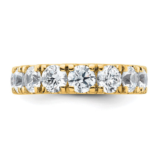 14K Yellow Gold 5 1/3 carat Certified Lab Grown Diamond VS+ F+ Complete Wedding Band Ring