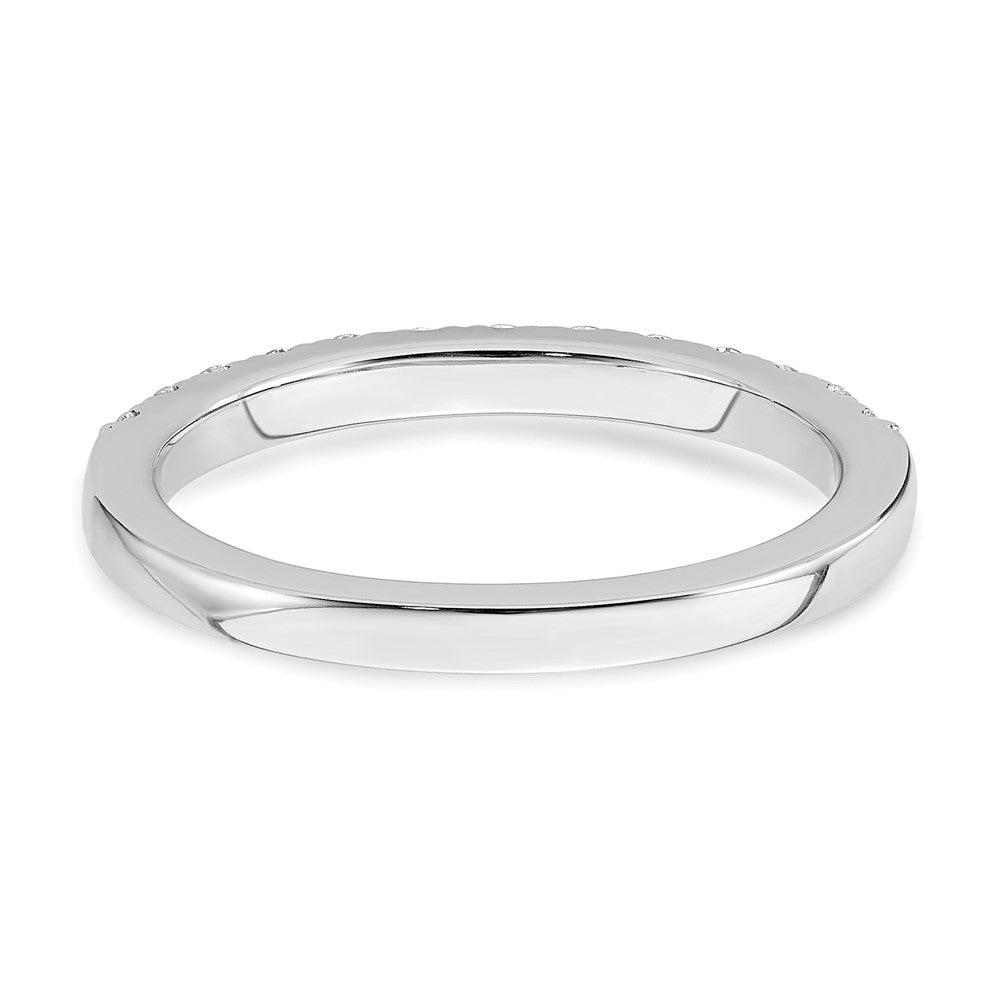 True Origin 14K White Gold 1/2 carat Lab Grown Diamond VS+ F+ Complete Wedding Band Ring