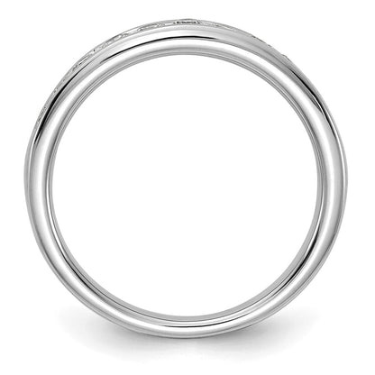 14K White Gold 1/2 carat Lab Grown Diamond VS+ F+ Complete Channel Set Wedding Band Ring