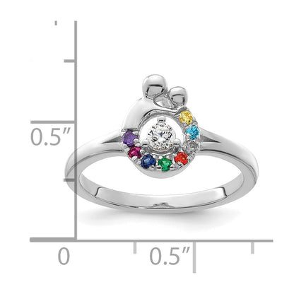 18k White Gold Round Diamond Square Cluster Pendant 1/6 Cttw