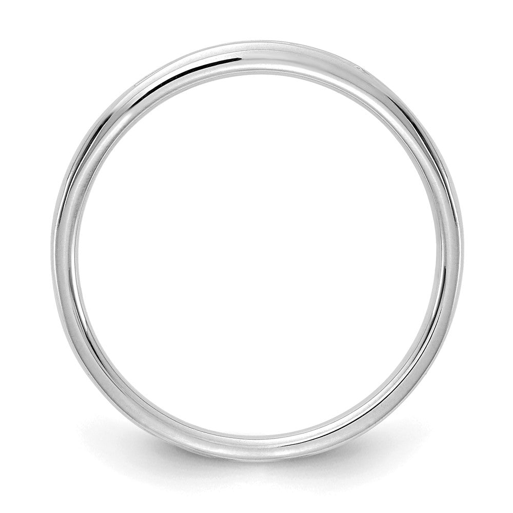 14K White Gold 1/10 carat Lab Grown Diamond VS+ F+ Complete Channel Set Wedding Band Ring