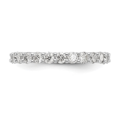 14K White Gold 1.5CT Shared Prong Diamond Eternity Wedding Band Ring