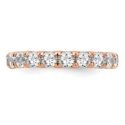True Origin 14K Rose Gold 3 carat Lab Grown Diamond VS+ F+ Size 8 Complete Eternity Wedding Band Ring