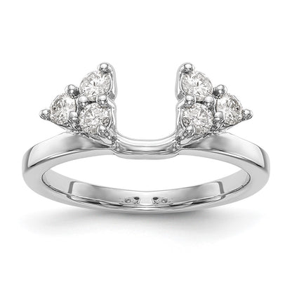 True Origin 14K White Gold 3/8 carat Lab Grown Diamond VS+ F+ Complete Ring Wrap