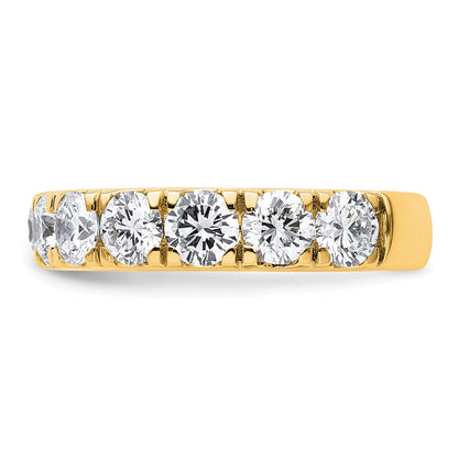 14K Yellow Gold 3 carat Certified Lab Grown Diamond VS+ F+ Complete Wedding Band Ring