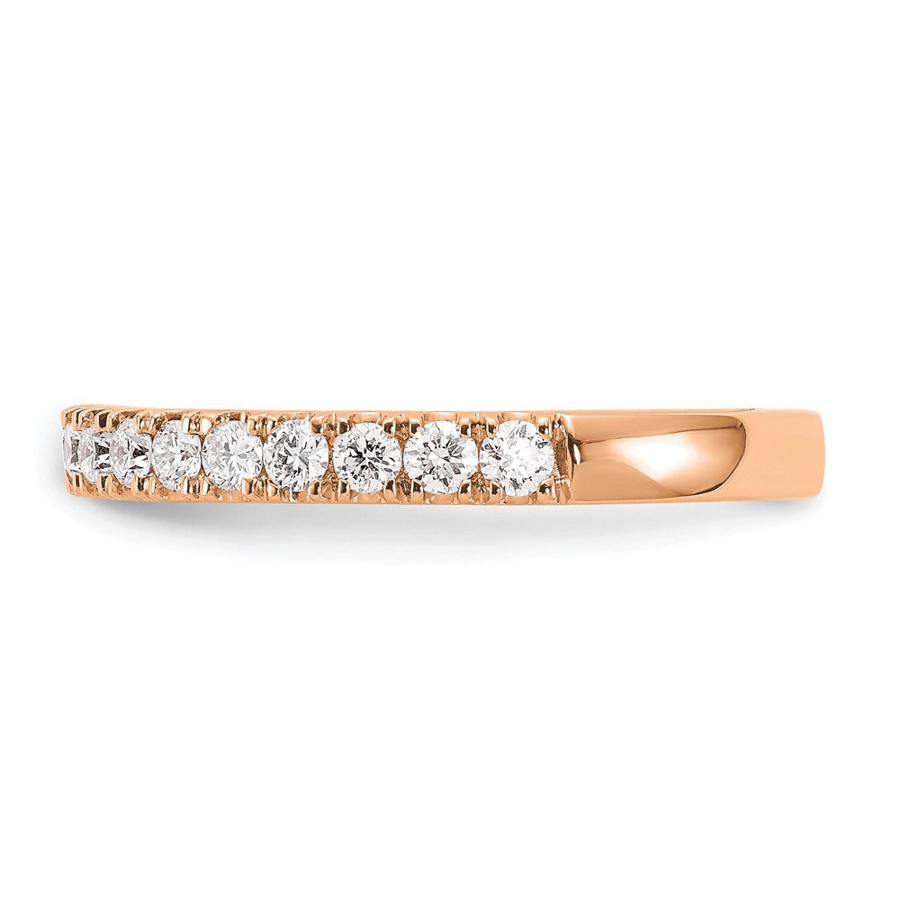 14K Rose Gold 1/2 carat Lab Grown Diamond VS/SI+ G+ Complete Wedding Band Ring