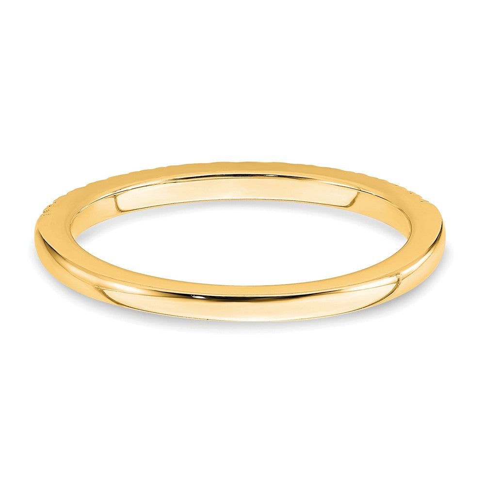 True Origin 14K Yellow Gold 1/5 carat Lab Grown Diamond VS+ F+ Complete Wedding Band Ring