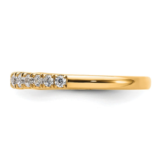 True Origin 14K Yellow Gold 3/8 carat Lab Grown Diamond VS+ F+ Complete Wedding Band Ring