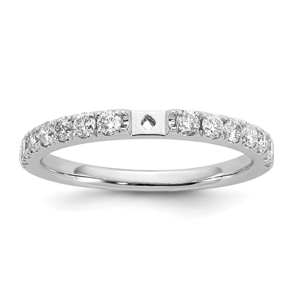True Origin 14K White Gold 1/2 carat Lab Grown Diamond VS+ F+ Semi-Mount Peg Set Engagement Ring