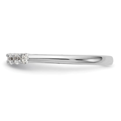 14K White Gold Peg Set 3/8 carat Diamond Semi-mount Engagement Ring