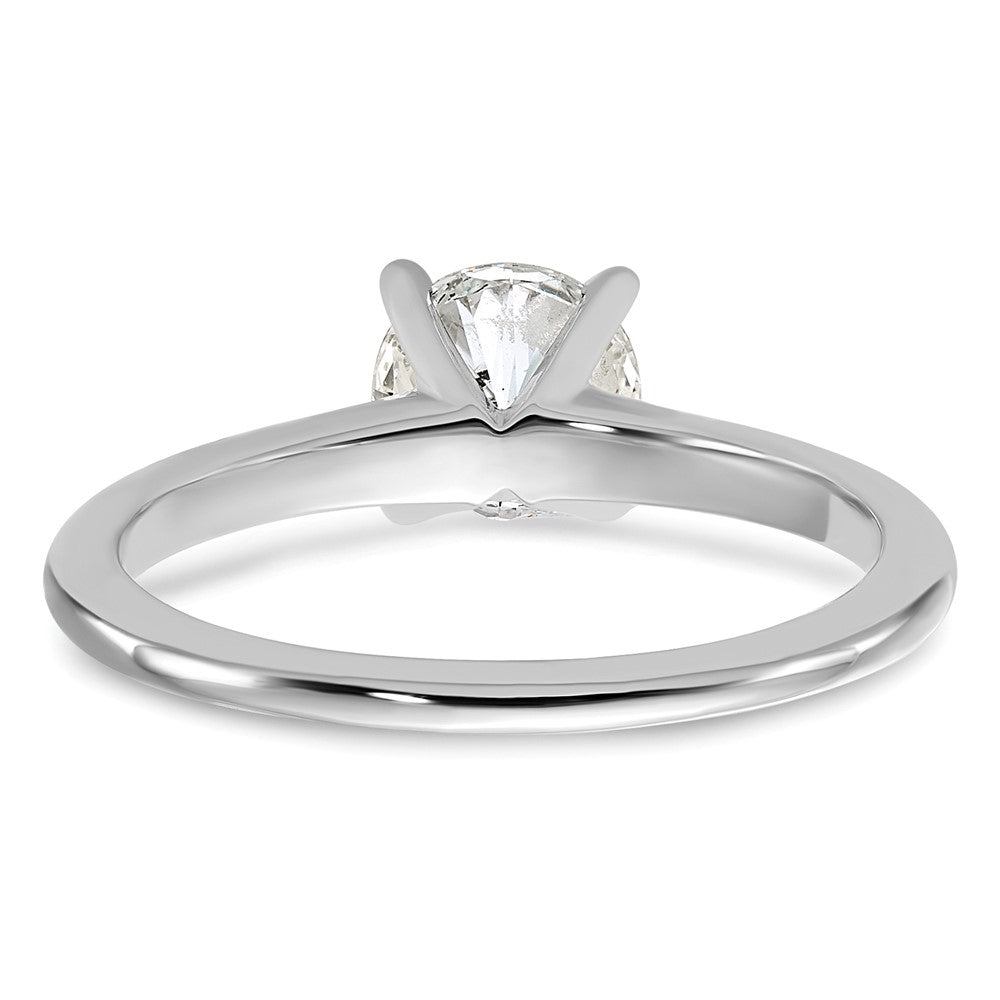 14K White Gold 1 carat Certified Lab Grown Diamond VS+ F+ Round Complete Solitaire Engagement Ring