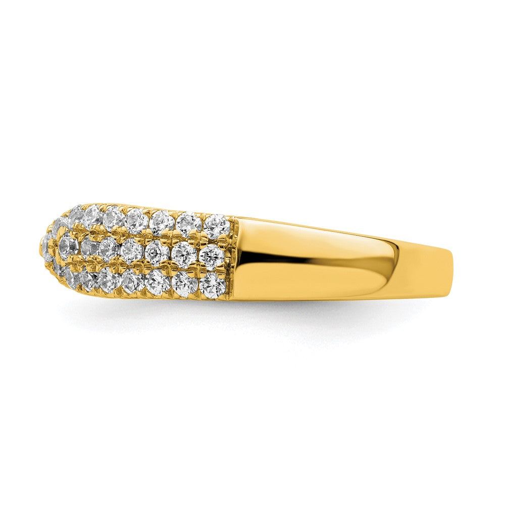 True Origin 14K Yellow Gold 1/2 carat Lab Grown Diamond VS+ F+ Complete Wedding Band Ring