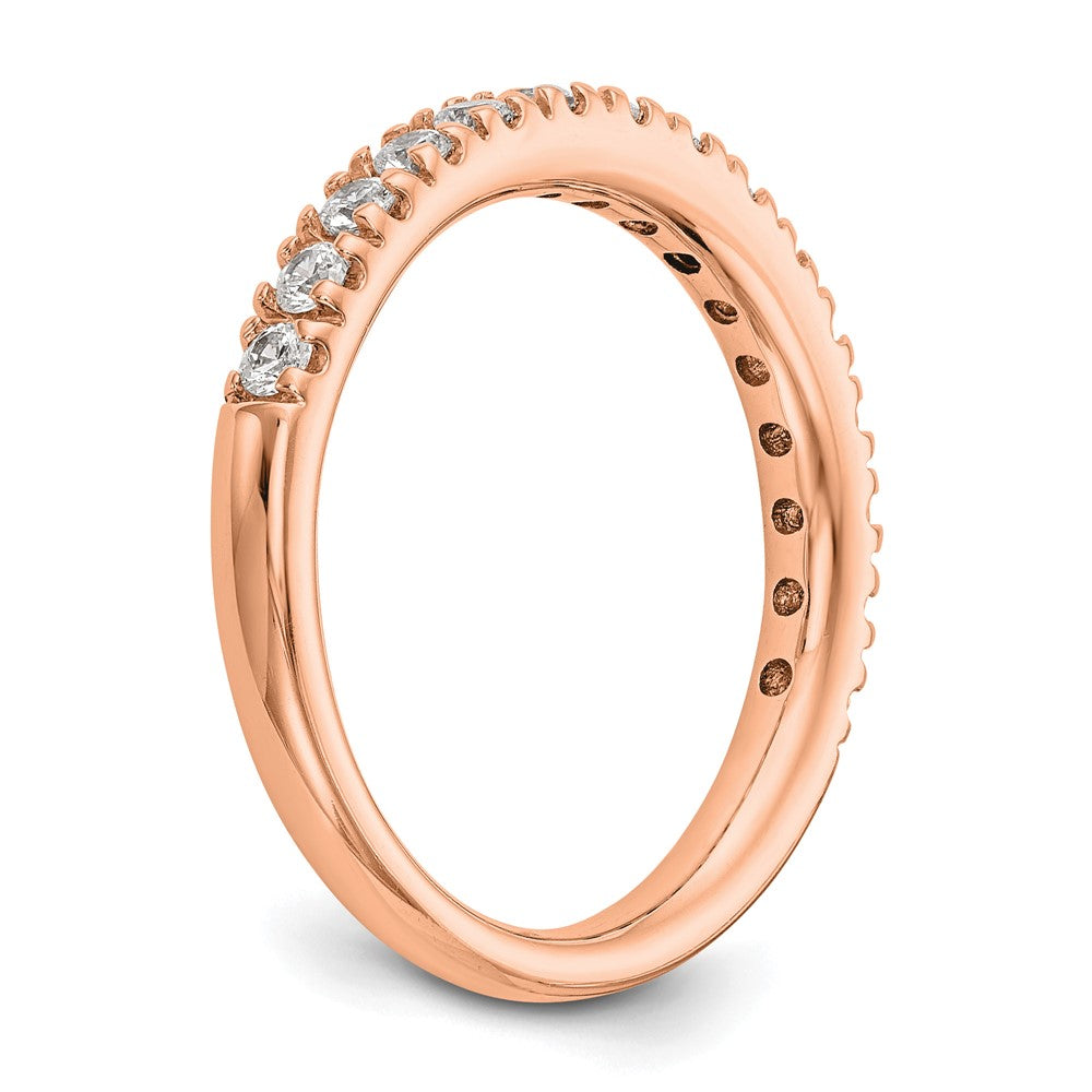 True Origin 14K Rose Gold 1/2 carat Lab Grown Diamond VS+ F+ Complete Wedding Band Ring