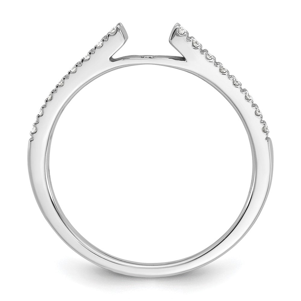 14K White Gold Peg Set 1/10 carat Diamond Semi-mount Engagement Ring