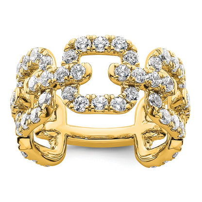 True Origin 14K Yellow Gold 2 3/8 carat Lab Grown Diamond VS+ F+ Complete Wedding Band Ring