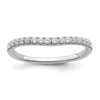 True Origin 14K White Gold 1/2 carat Lab Grown Diamond VS+ F+ Set of Two Complete Wedding Band Rings