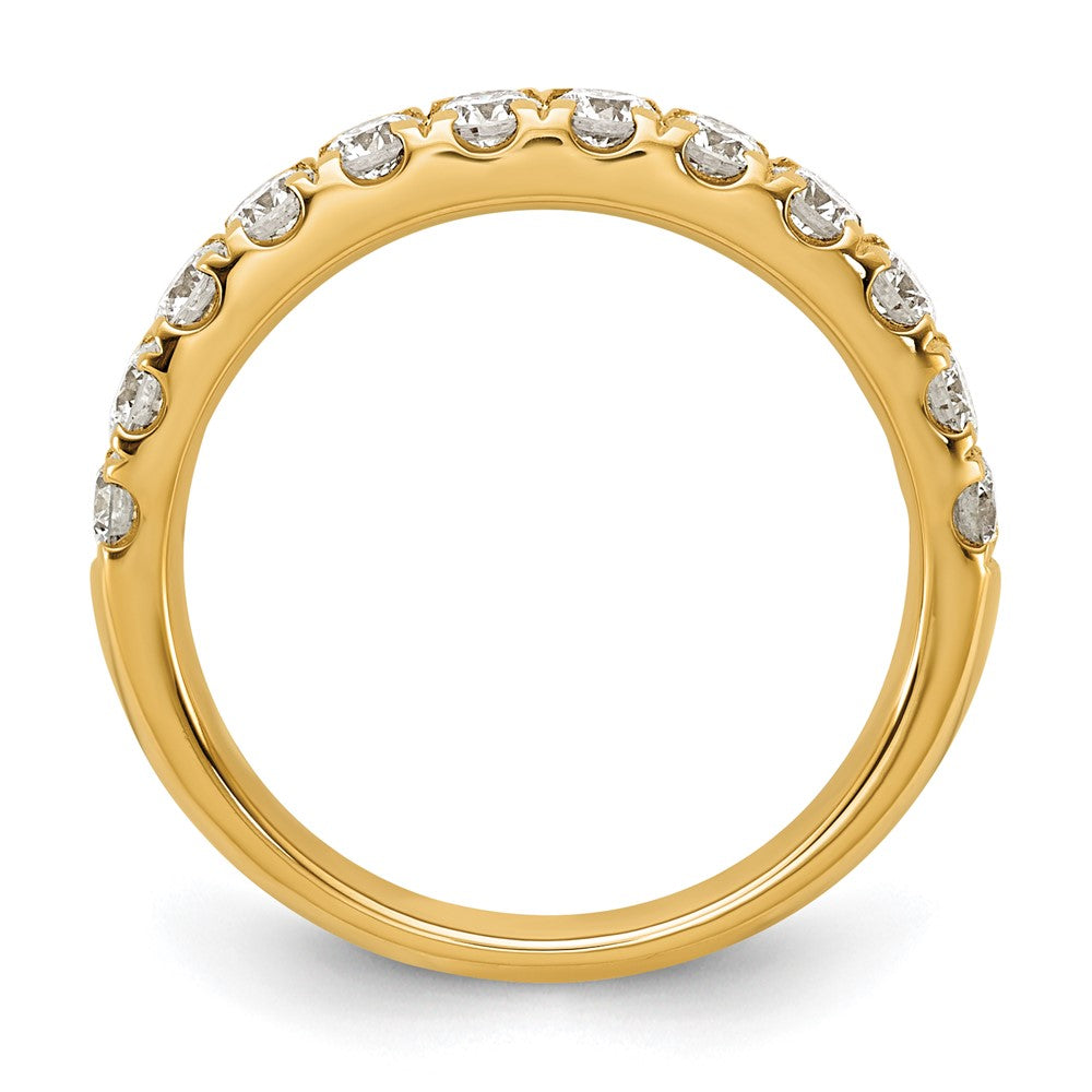 14K Yellow Gold 7/8 carat Lab Grown Diamond VS+ F+ Complete Wedding Band Ring