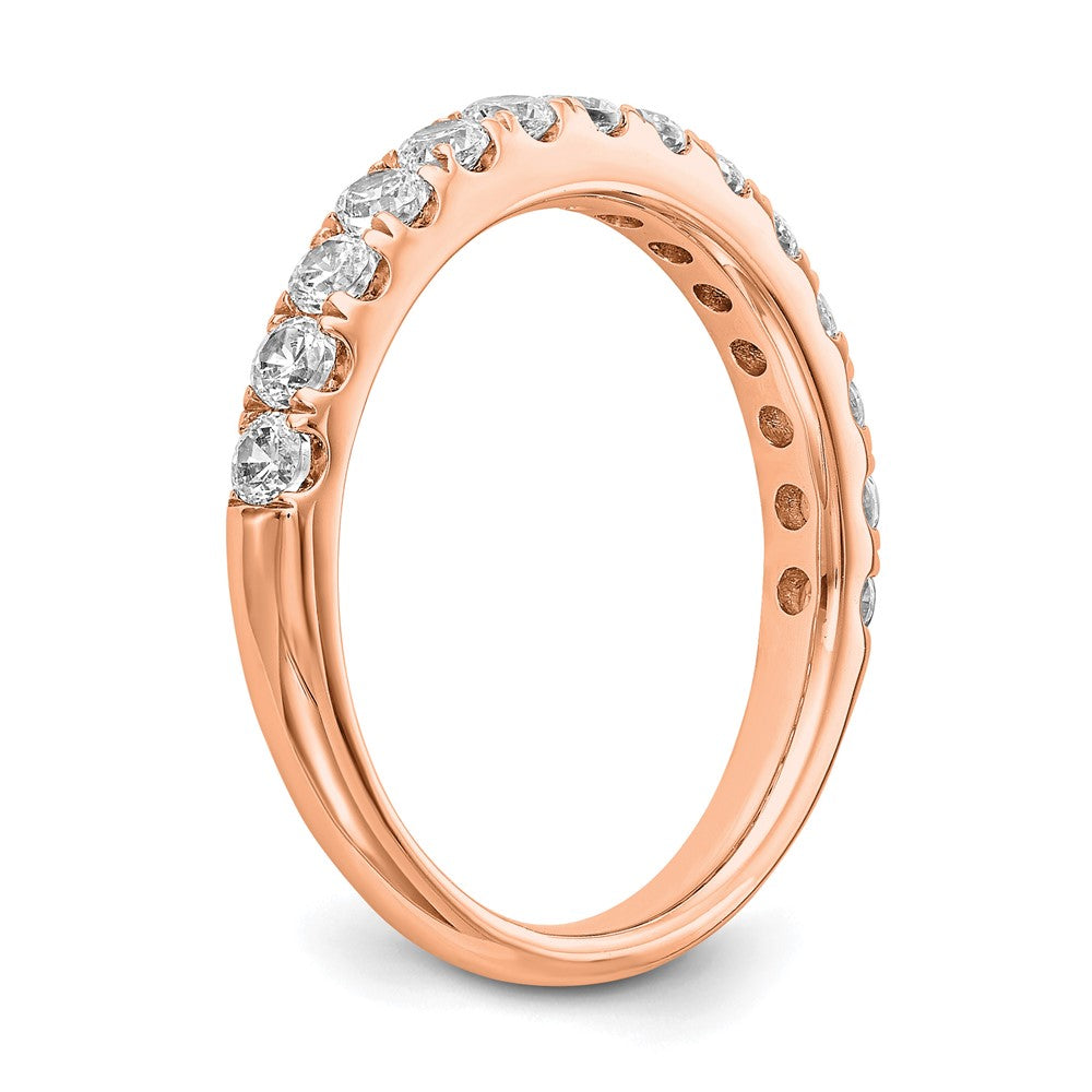 True Origin 14K Rose Gold 3/4 carat Lab Grown Diamond VS+ F+ Complete Wedding Band Ring
