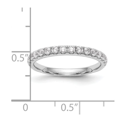 True Origin 14K White Gold 1/2 carat Lab Grown Diamond VS+ F+ Complete Wedding Band Ring