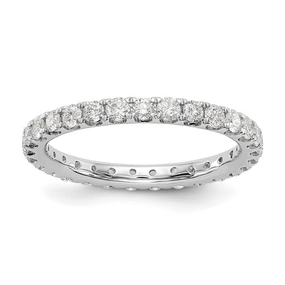 True Origin 14K White Gold 1 carat Lab Grown Diamond VS+ F+ Size 9 Complete Eternity Wedding Band Ring