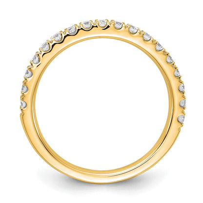 14K Yellow Gold 1/2 carat Lab Grown Diamond VS/SI+ G+ Complete Wedding Band Ring