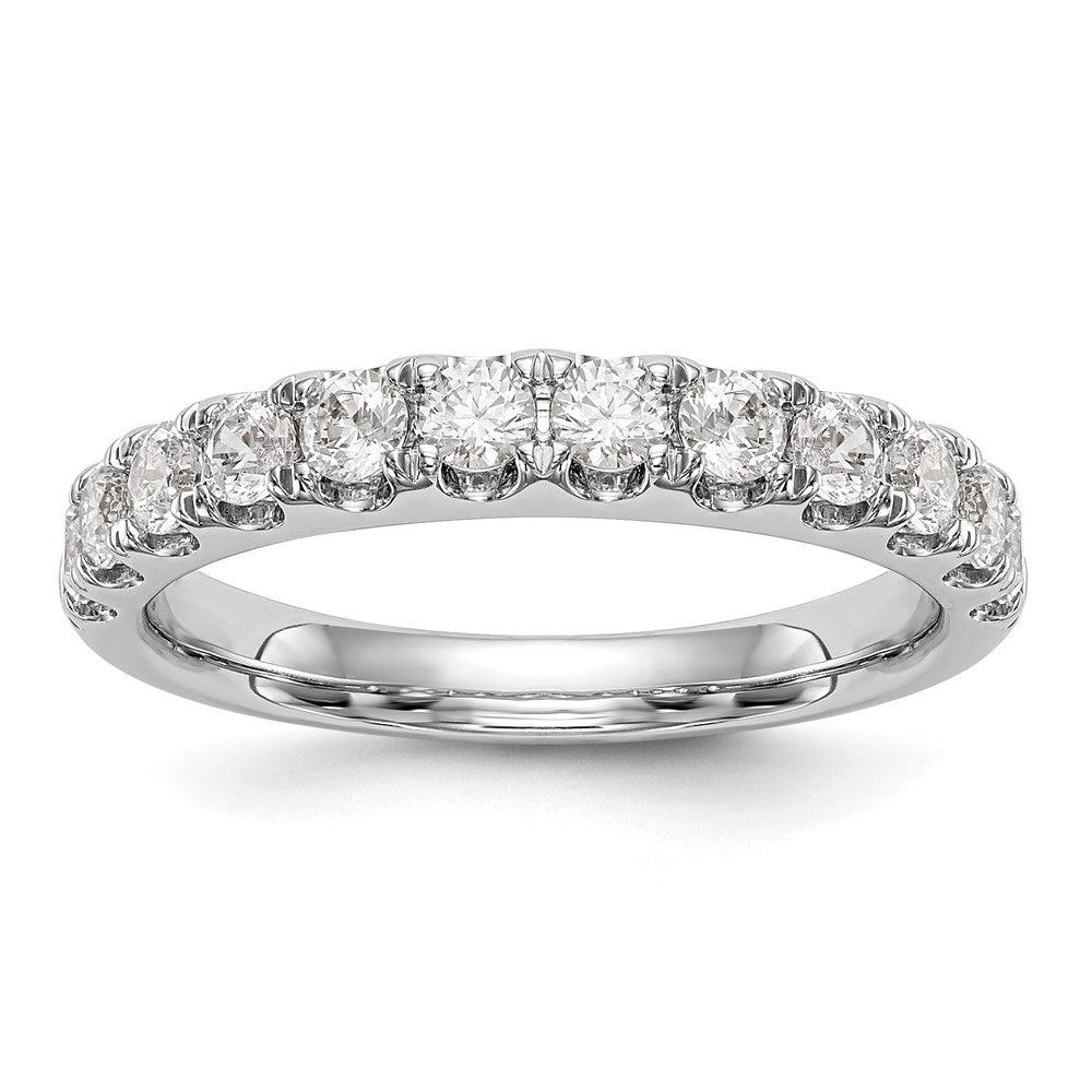 True Origin 14K White Gold 7/8 carat Lab Grown Diamond VS+ F+ Complete Wedding Band Ring