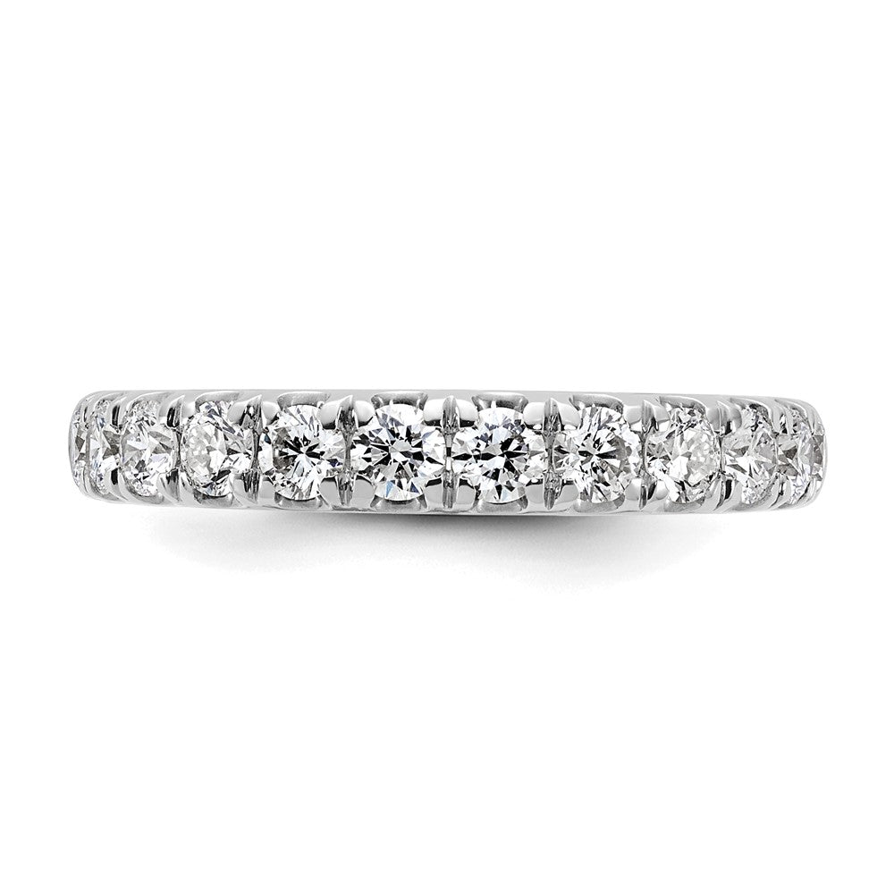 14K White Gold 7/8 carat Lab Grown Diamond VS+ F+ Complete Wedding Band Ring