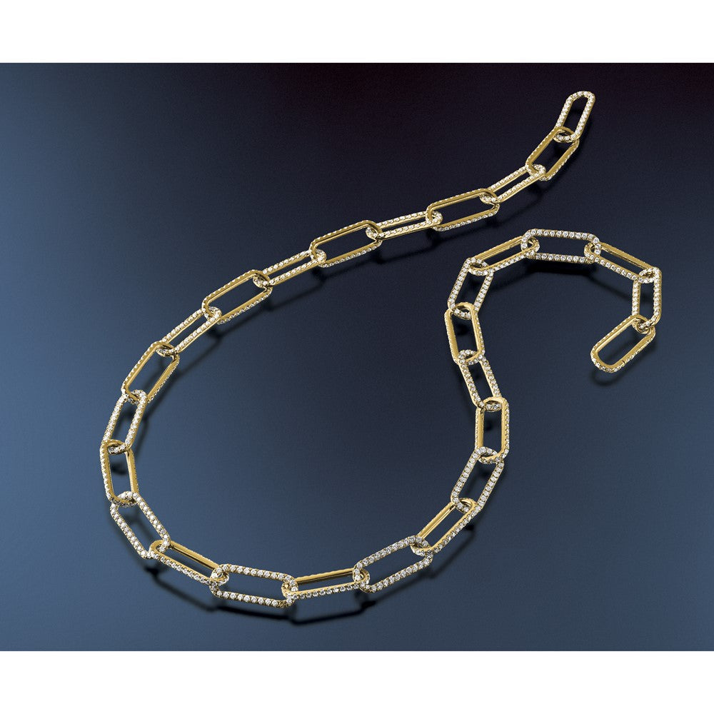 True Origin 14K Yellow Gold 8 5/8 carat Lab Grown Diamond VS+ F+ 18 in Complete Link Necklace