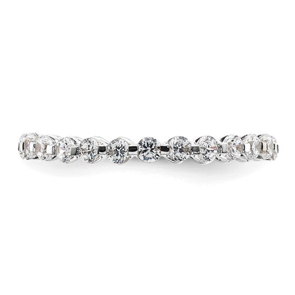 True Origin 14K White Gold 7/8 carat Lab Grown Diamond VS+ F+ Size 9 Complete Eternity Wedding Band Ring